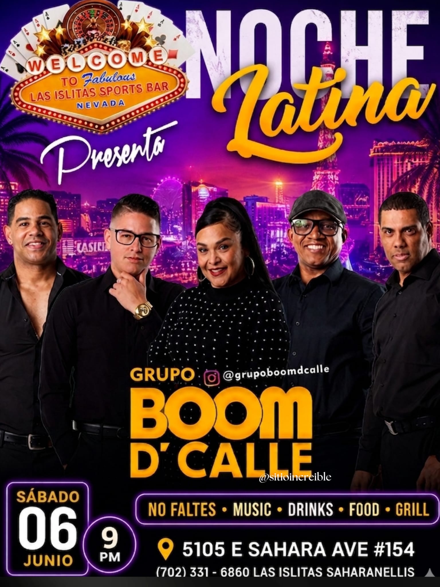 Noche Latina Grupo Boom D Calle en Las Islitas Sports Bar